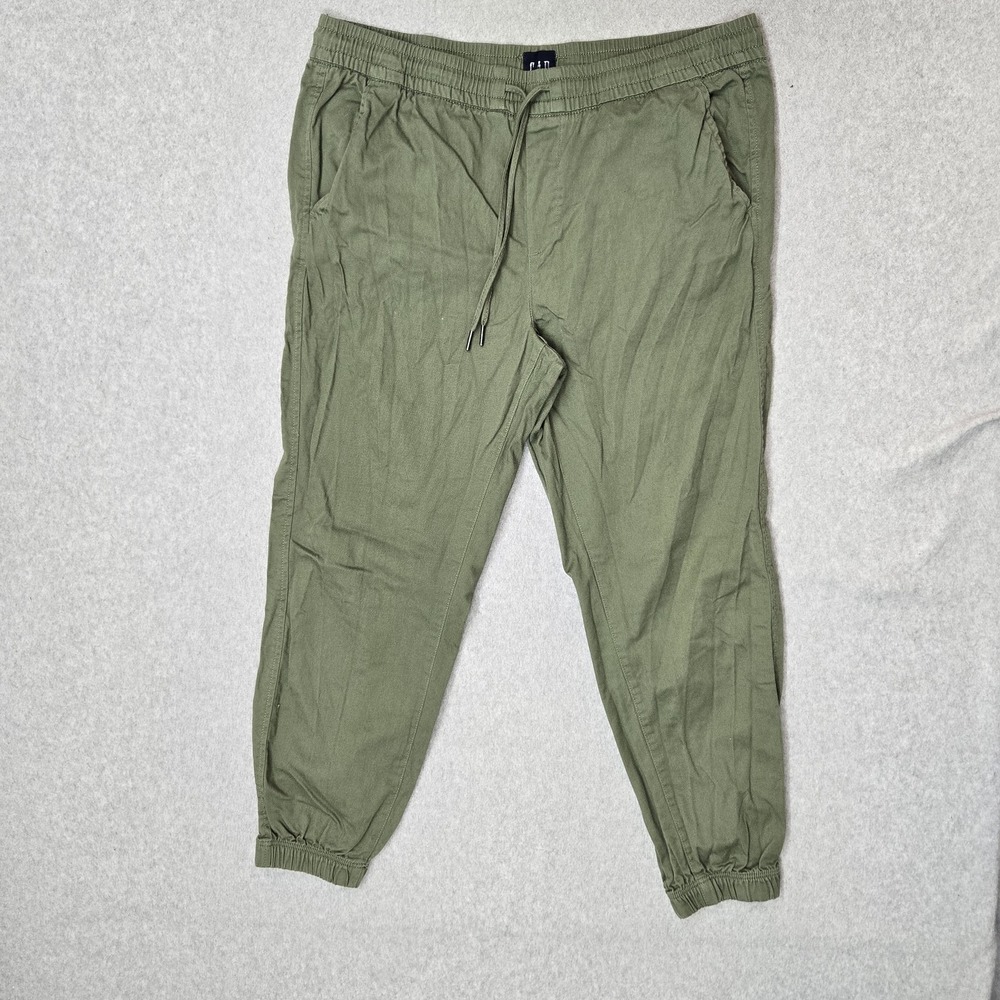 GAP Women Pants L Green Jogger 25" Inseam